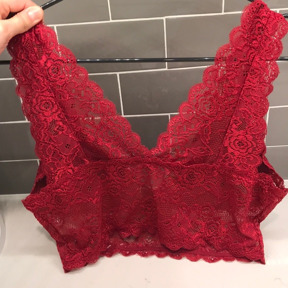 NWT🌹ONLY Chloe Raspberry❤️Red Lace Bra - Picture 4 of 4
